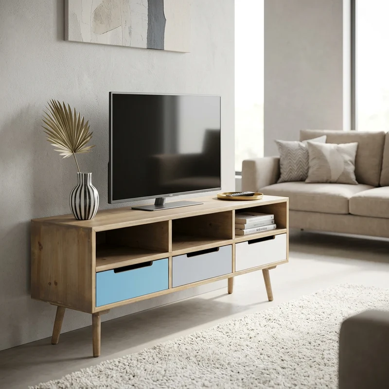 Porta tv colorato in MDF cm 120x35 5x29 5 - BROOKS