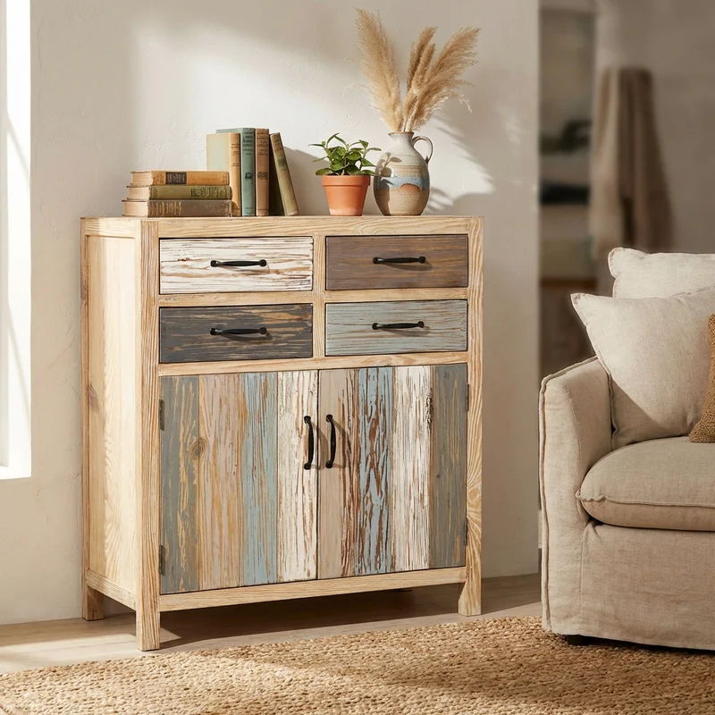 Credenza colorato in Legno cm 78x39x93 - FREDDY