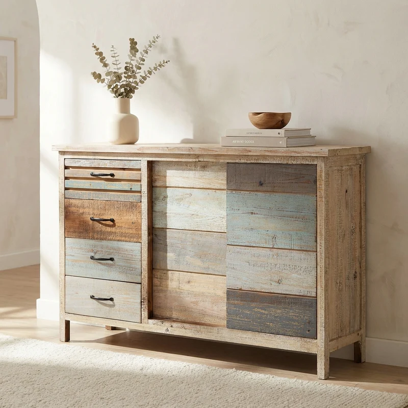 Credenza colorato in Legno cm 140x40x82 - FREDDY