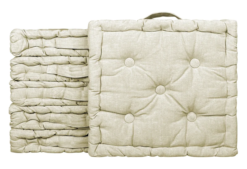 6 Pezzi Cuscini Sedia Quadrati Alti Mattonella Trapuntati Cuscino Da Pavimento Con Maniglia 40x40 Cm Altezza 6 Cm Cuscino Spesso Cucina Interno Esterno Coprisedia