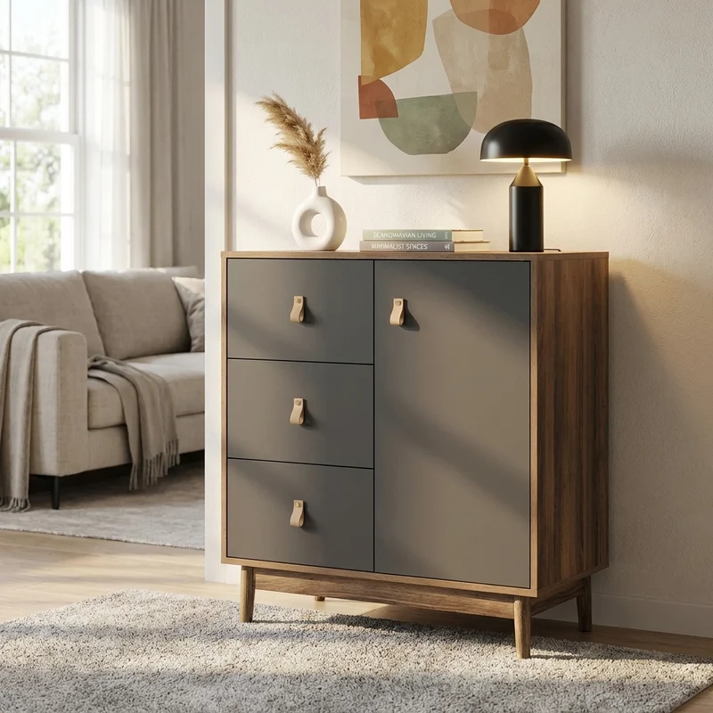 Mobiletto in Legno Composito cm 80x39x90 - ISADOR