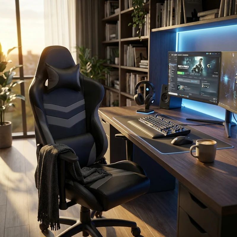 Poltrona da Gaming in Poliuretano cm 69x70x129 - HARDING
