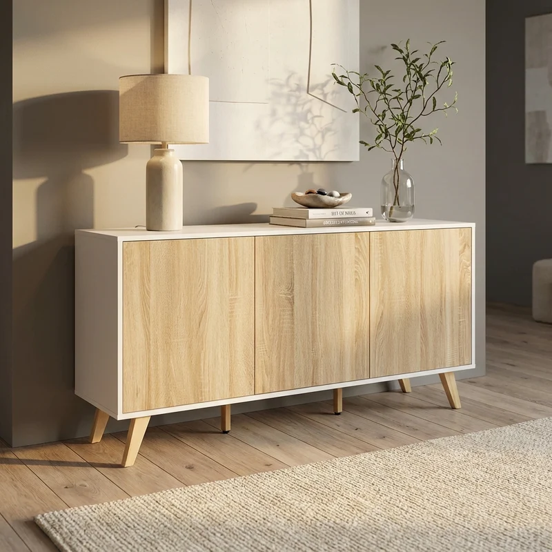 Madia Moderna con tre ante in Legno Composito cm 150x39 5x75 - WILLO