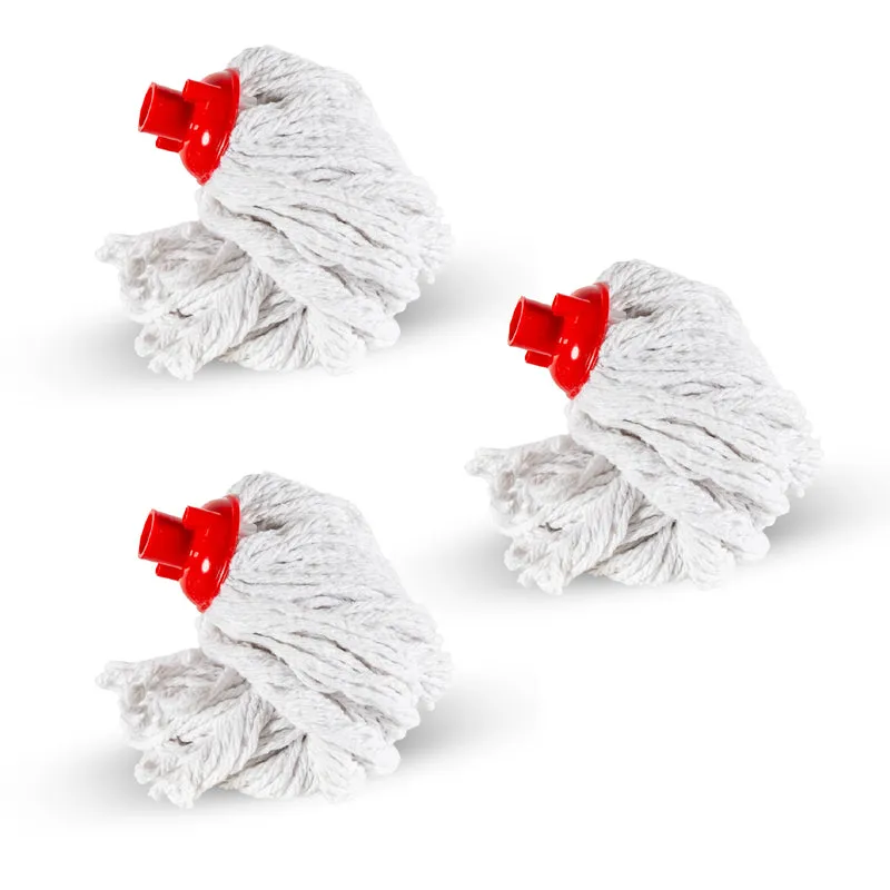 Set 3 Ricambi Mocio Universali 300 g in Cotone Candido a Filo Continuo Il Gruppone
