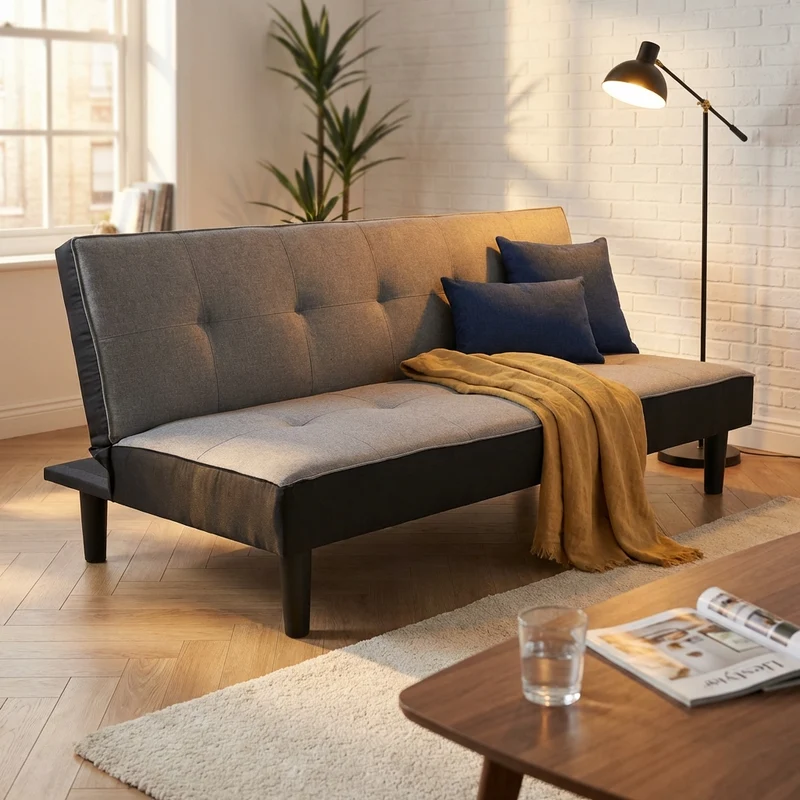 Divano Letto tre posti in Tessuto cm 180x86x78 - CIT