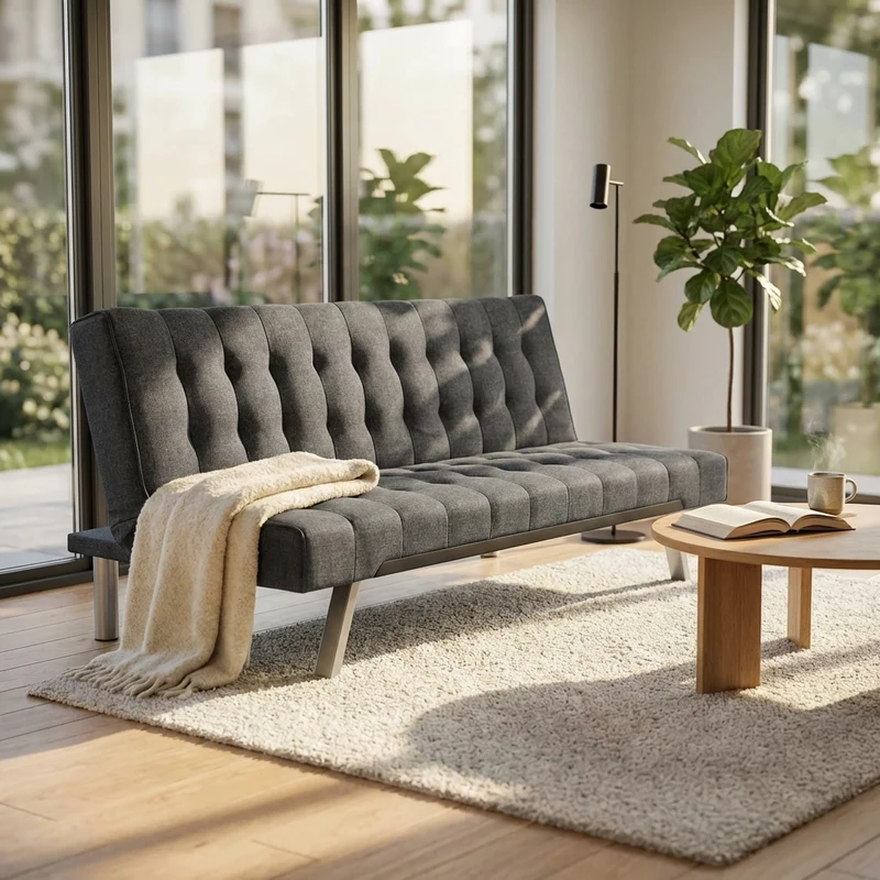 Divano Letto tre posti in Tessuto cm 178x80x71 - JACK