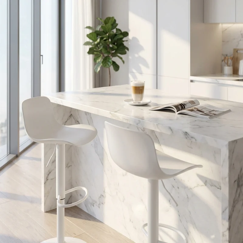 Sgabello alto in Plastica cm 44x45x102 5 - ZANE