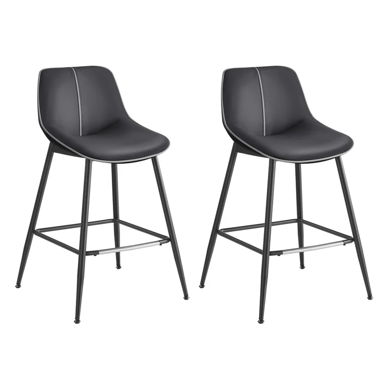 Sgabelli da Bar e Cucina con Schienale Ergonomico Rivestimento in PU