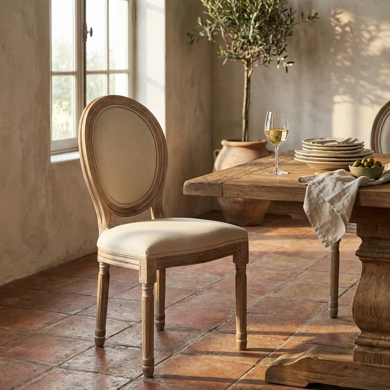 Sedia vintage in Legno cm 46x48x96 - OVALBACK