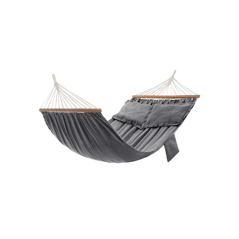 Amaca Letto Dondolo da Esterno 210 x 150 cm Grigio