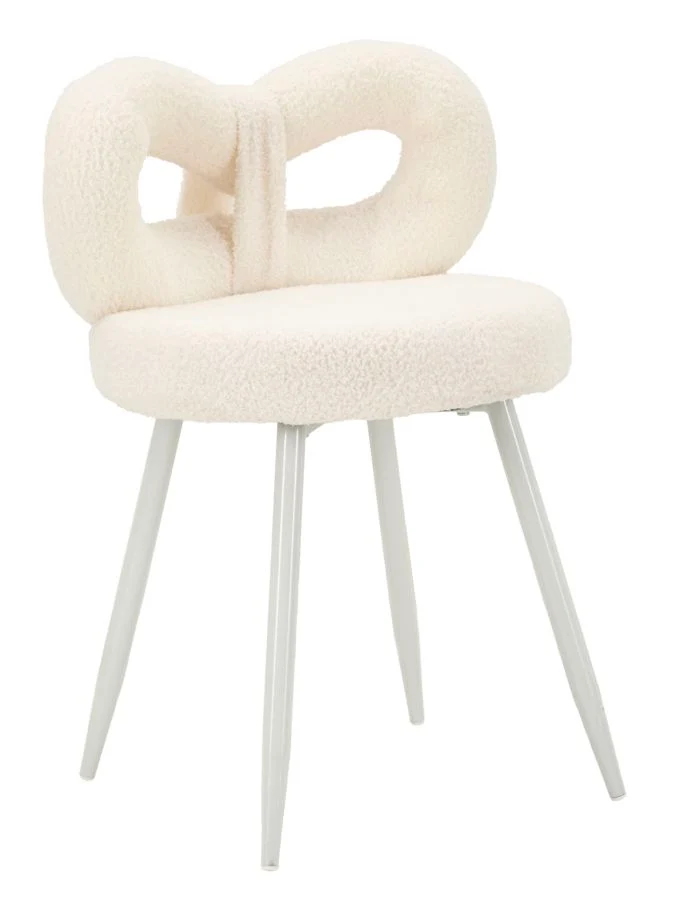 Sedia design bouclé avvolgente per interni glamour contemporanei - ILARY