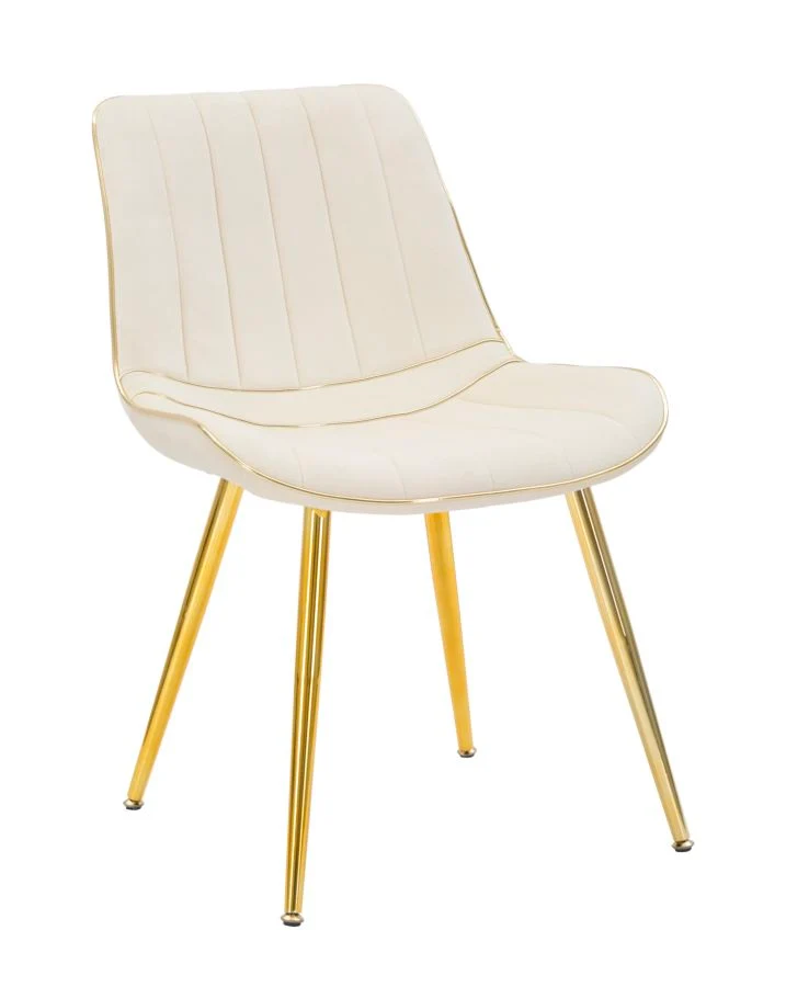 Sedie imbottite eleganti con gambe dorate set 2 pezzi - PARIS