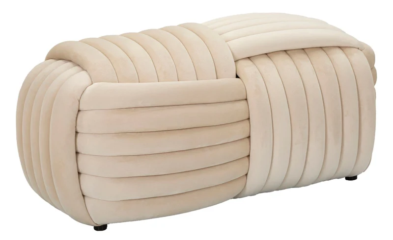 Panca imbottita color in tessuto 90x45x45 cm - SOFTY