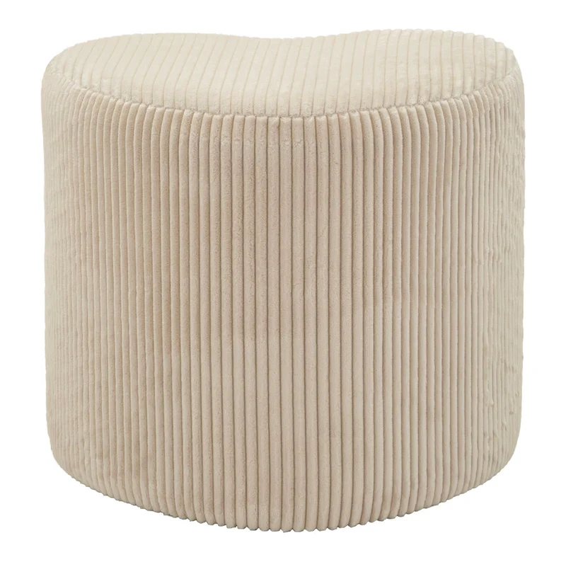 Pouf a Forma di Cuore con Tessuto Plissettato 49x45x42 cm - HEART