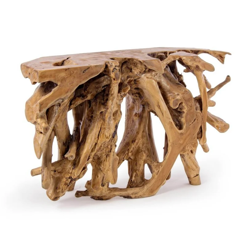 Consolle in Radici di Teak Naturale Artigianale 120x40 cm - ROSE