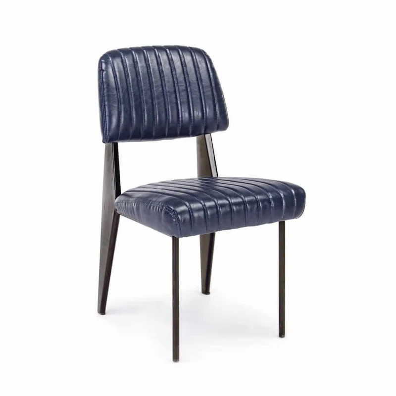 Set di 2 Sedie Vintage in Similpelle con Struttura in Acciaio - DAISY