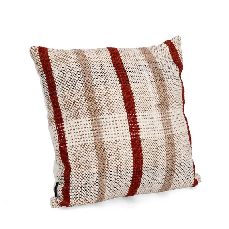 Cuscino Decorativo a Righe in Cotone e Viscosa 45x45 cm - RAYRA
