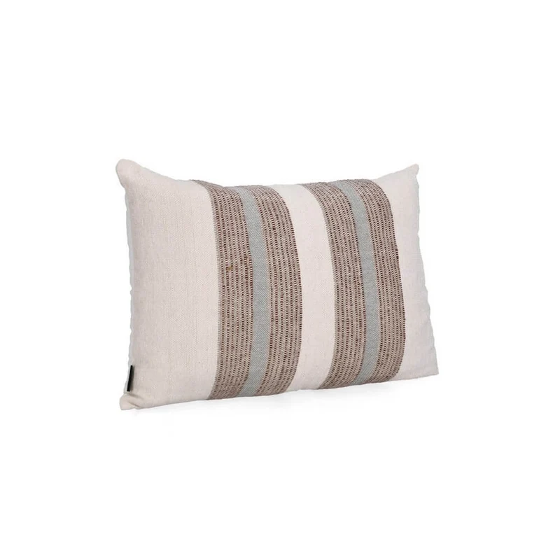 Cuscino decorativo a righe in cotone e velluto 60x40 cm - MUHAR