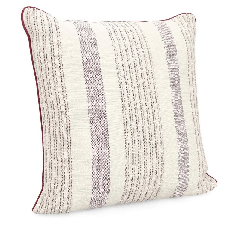 Cuscino decorativo a righe in cotone sfoderabile 50x50 cm - MORGAN