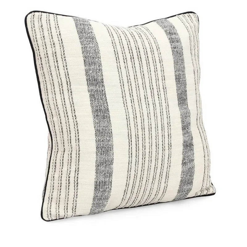 Cuscino decorativo a righe in cotone 50x50 cm - MORGAN