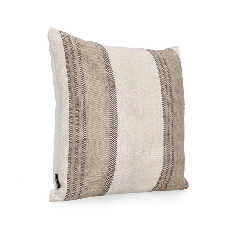 Cuscino Decorativo a Righe in Cotone e Velluto 50x50 cm - MORARA