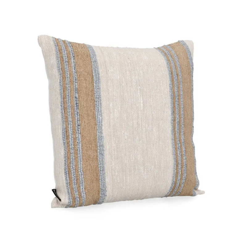 Cuscino decorativo a righe in cotone e velluto 50x50 cm - KOTRI
