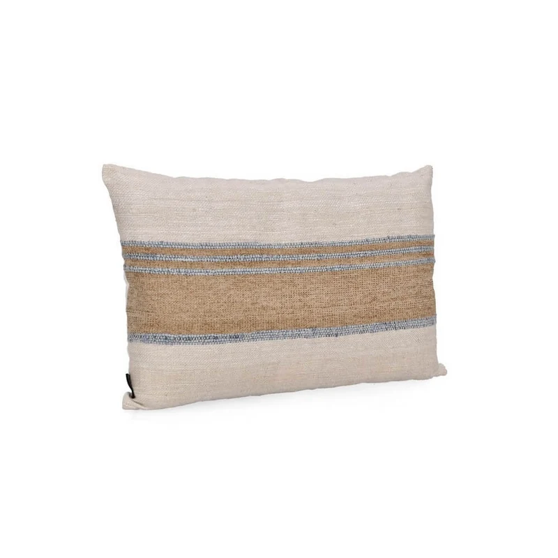 Cuscino decorativo in cotone e velluto a righe 60x40 cm - KARADA