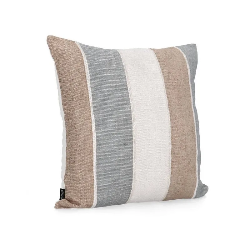Cuscino decorativo a righe in cotone e velluto 50x50 cm - GANGA