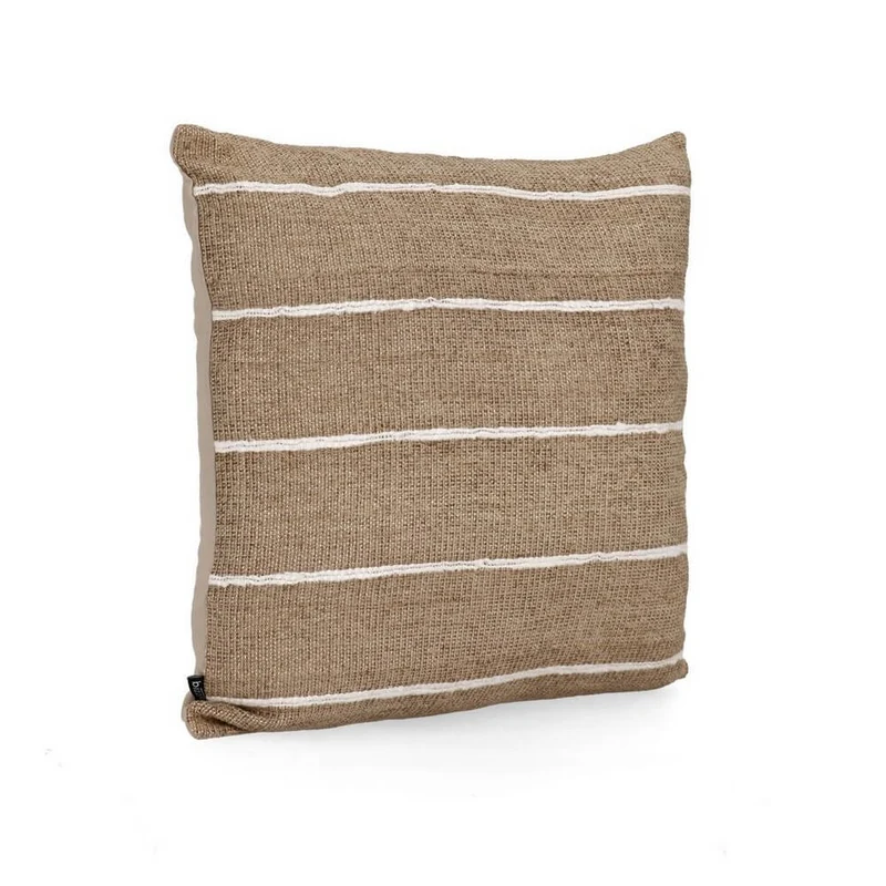 Cuscino decorativo in cotone e velluto a righe 50x50 cm - DHARNA