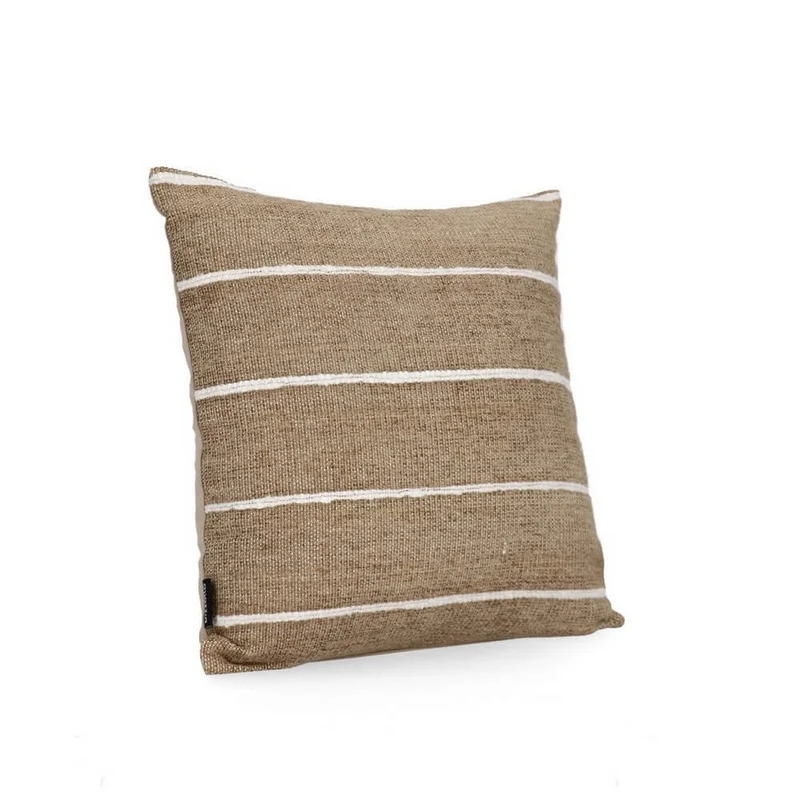 Cuscino decorativo in cotone a righe bianche 45x45 cm - DHARNA