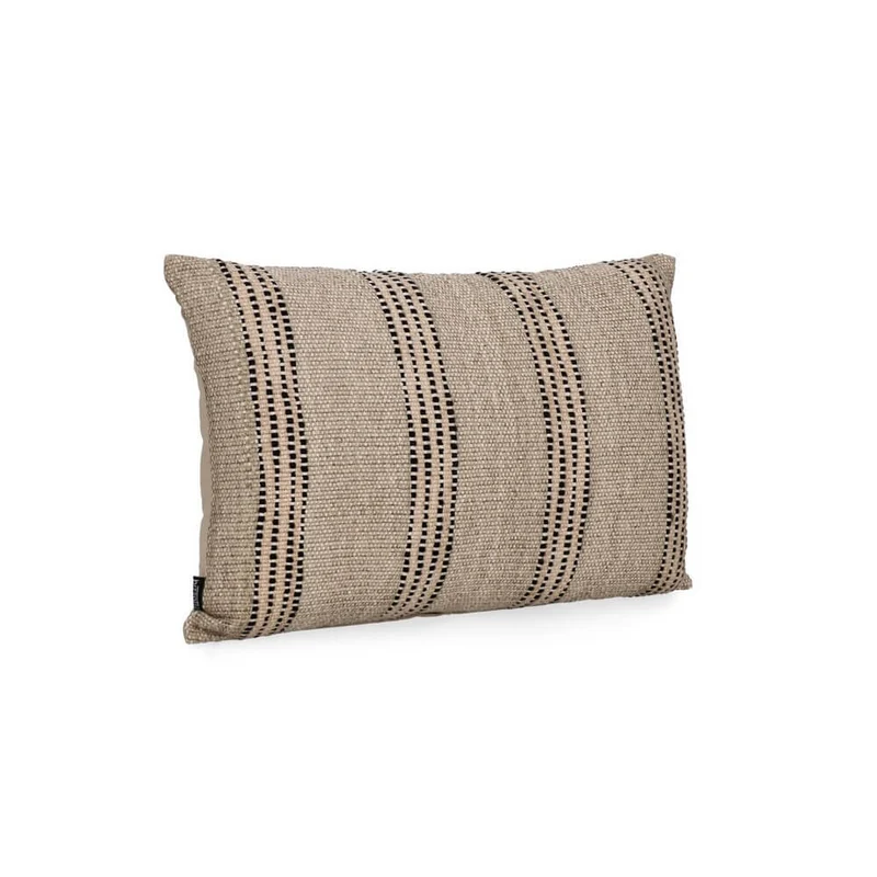 Cuscino decorativo in cotone e velluto a righe 60x40 cm - DANTRA
