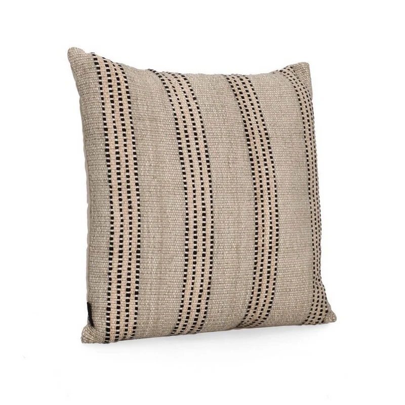 Cuscino Decorativo a Righe in Cotone e Velluto 50x50 cm - DANTRA