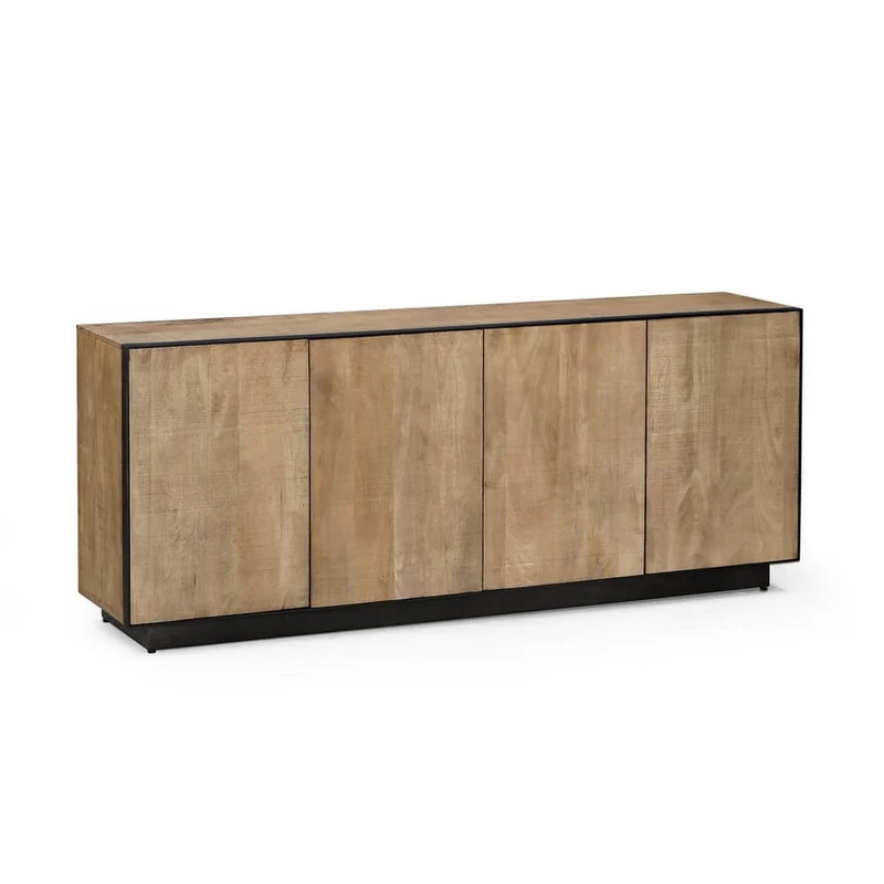 Credenza 4 Ante in Legno di Mango con Struttura in Acciaio - HAROLD