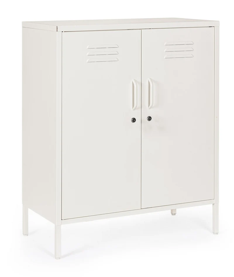 Credenza in Acciaio con 2 Ante Stile Industrial Locker - CAMBRIDGE
