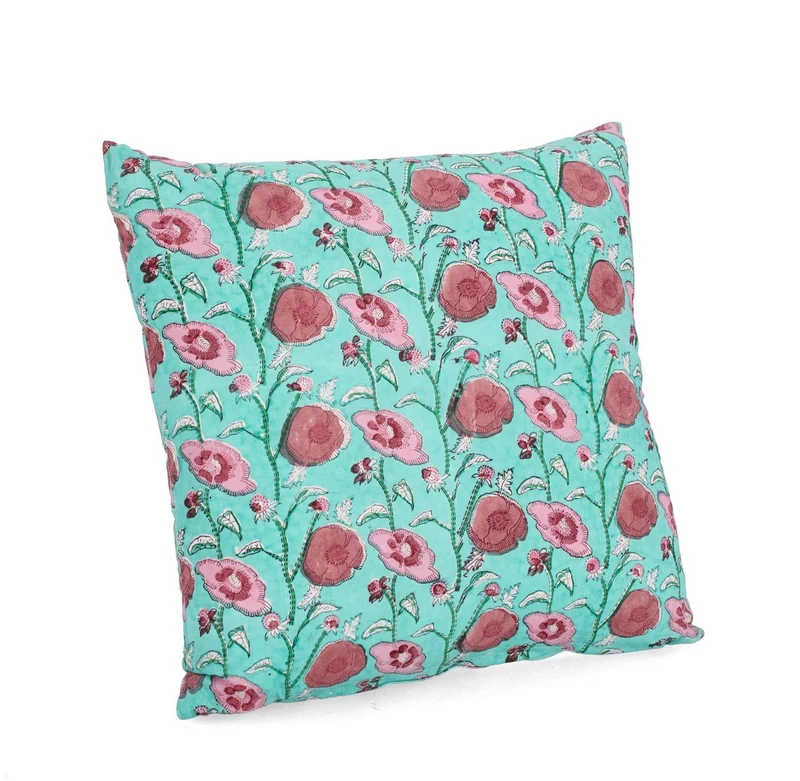 Set di 4 Cuscini in Cotone con Fantasia Floreale 45x45 cm - XIN