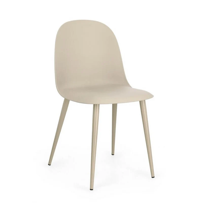 Set di 4 Sedie Moderne in Polipropilene con Gambe in Acciaio - ELLA