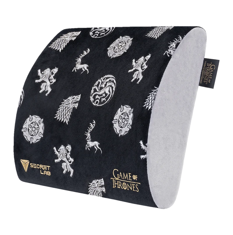Secretlab Memory Foam Lumbar Pillow - Game of Thrones Iron Anniversary Edition