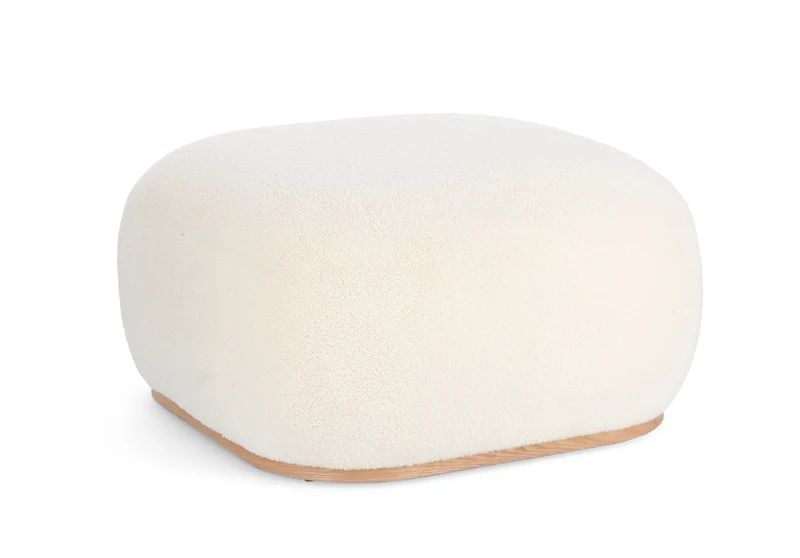 Pouf Elegante Tessuto Lana