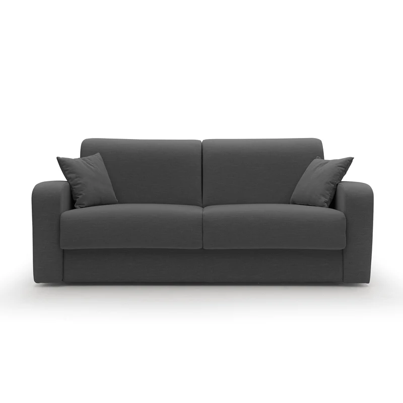 Lebron Divano letto matrimoniale 176 cm (mat. 120x197) in tessuto Ecosostenibile antracite