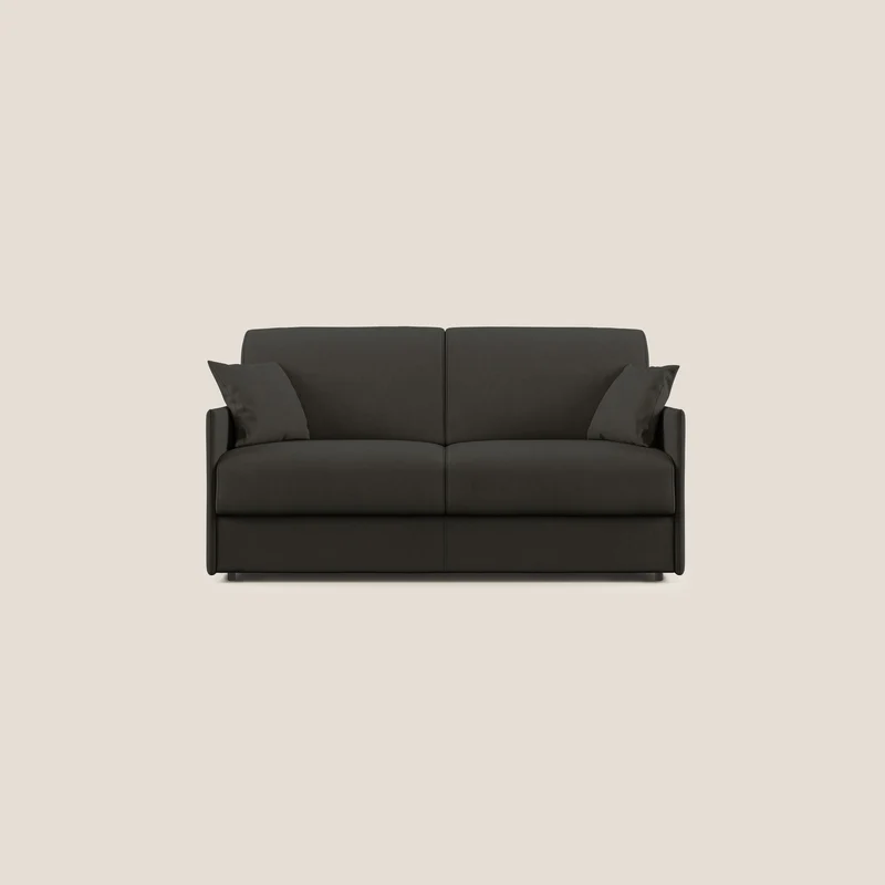 Evans Divano letto in morbido tessuto impermeabile T02 nero