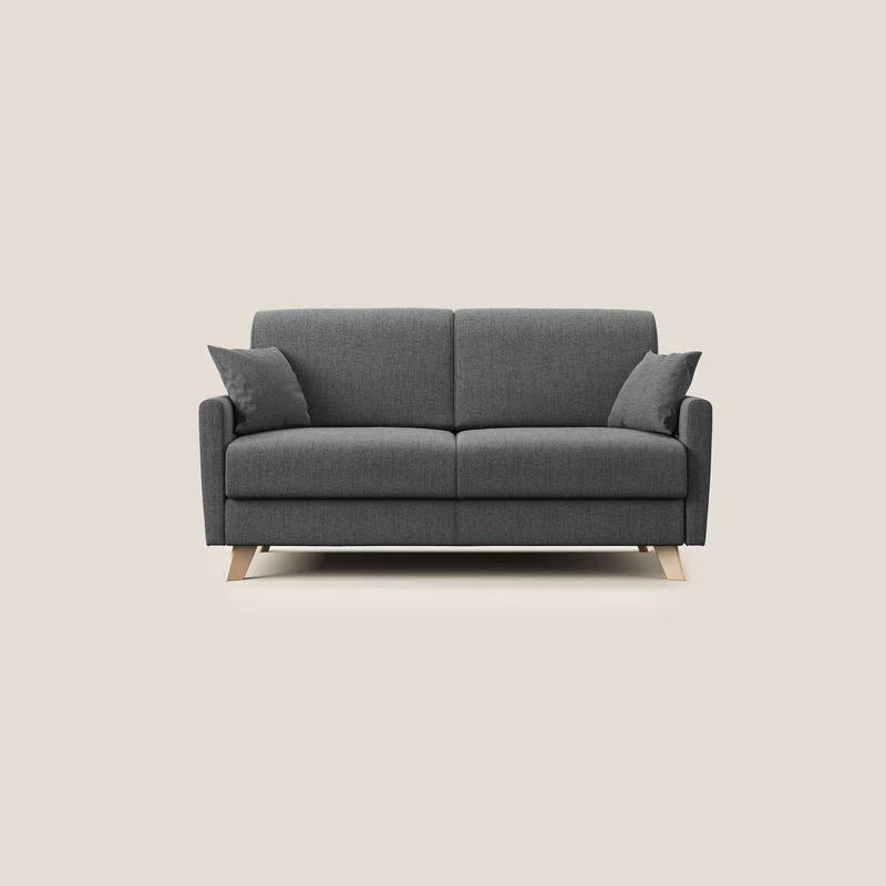 Edgar divano letto matrimoniale 180 cm (mat. 140x197) in tessuto felis impermeabile T03 grigio