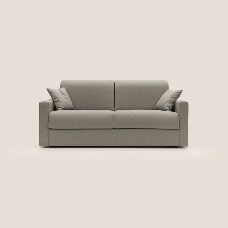 Chris Divano letto matrimoniale 186 cm (mat. 140x197) in tessuto impermeabile T13 tortora