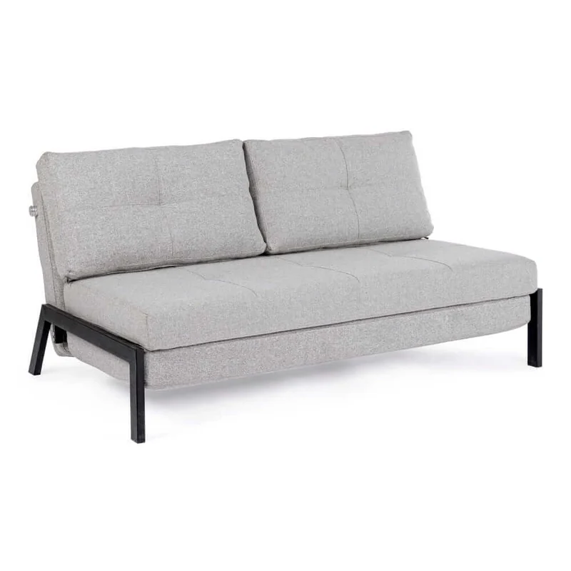Divano Letto 2 Posti in Tessuto con Gambe in Acciaio - ASHTON