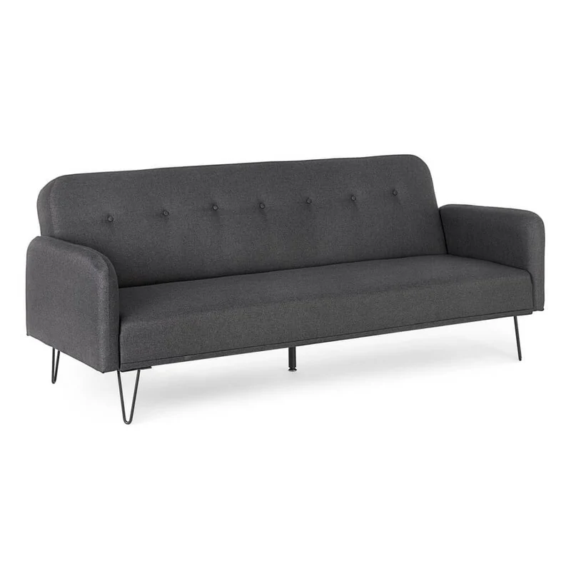 Divano Letto in Tessuto con Gambe in Acciaio Stile Moderno - BRIANNA