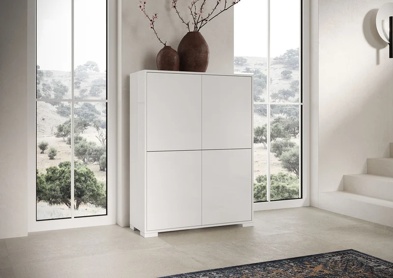 Credenza alta 4 ante 90x35x120 cm - LUMINA