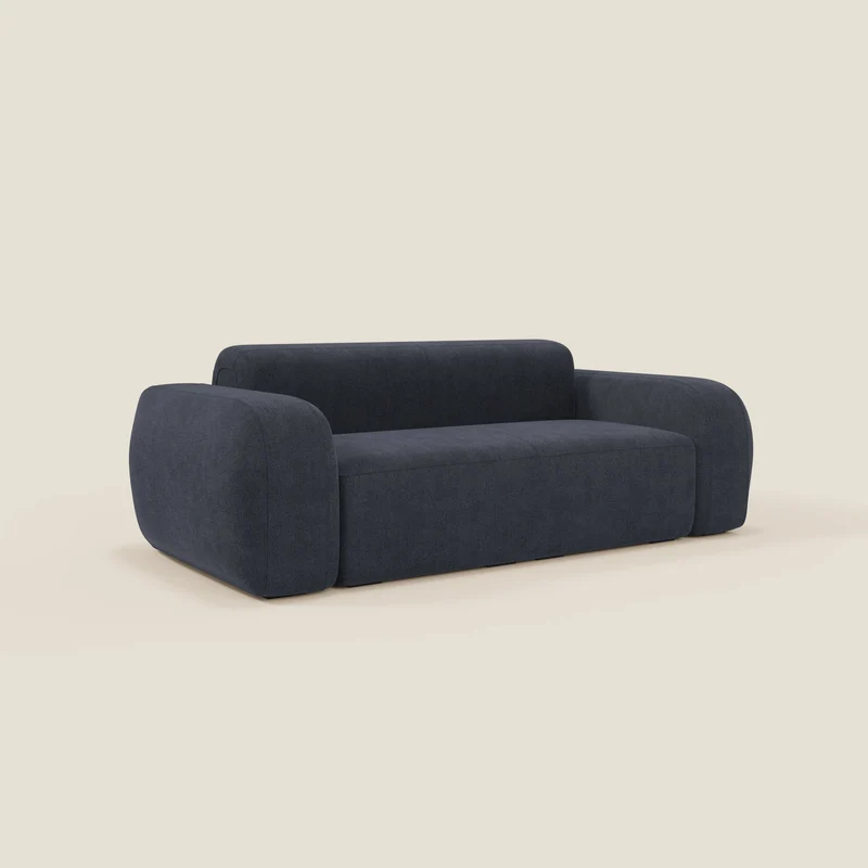 BonBon Divano modulare Lineare 220 – Seduta unica in tessuto smacchiabile T23 blu ardesia