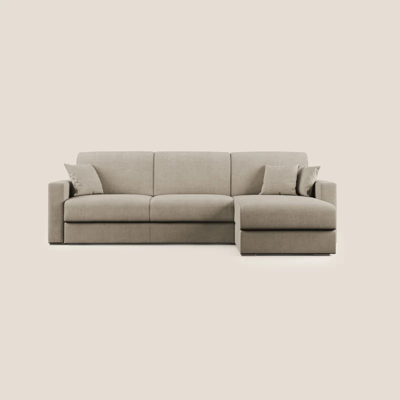Best Divano letto angolare in tessuto impermeabile T02 beige