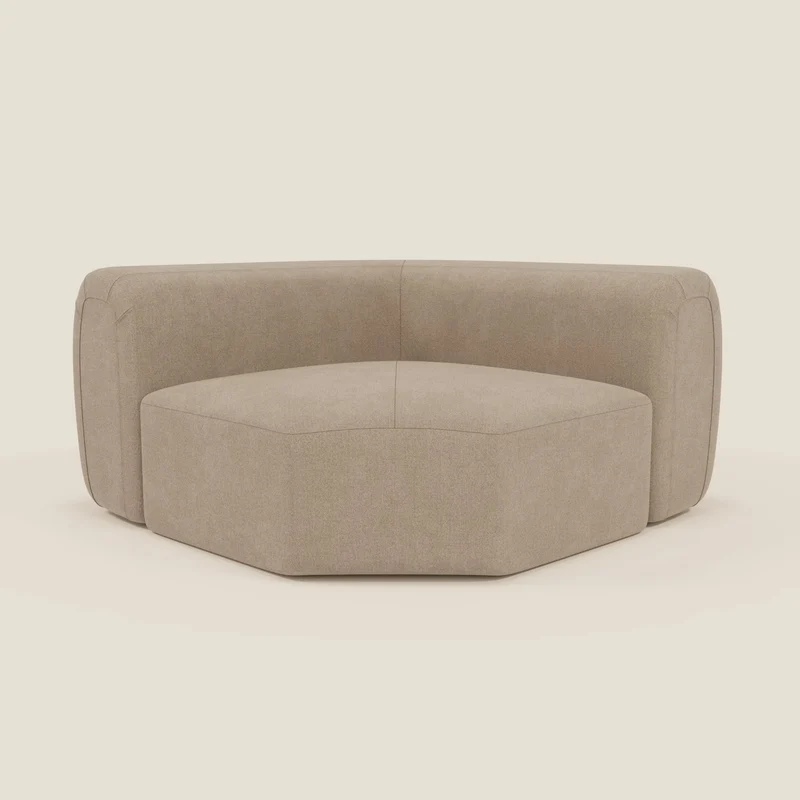 Bonbon Modulo angolare – Divano componibile moderno in tessuto smacchiabile T23 beige