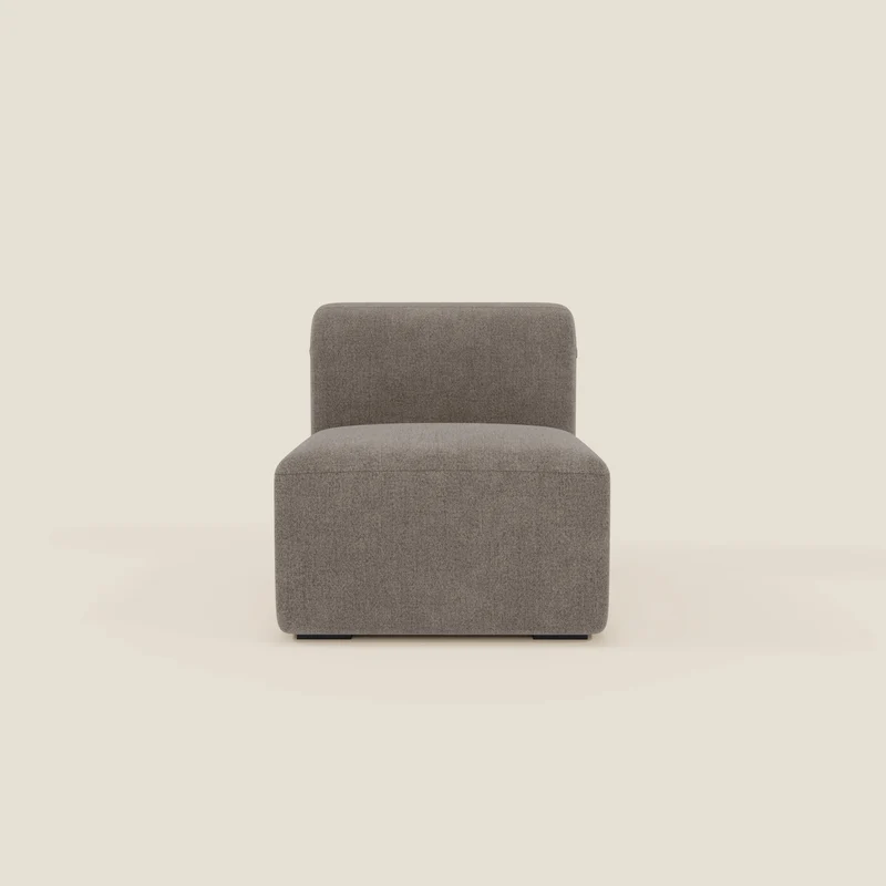 BonBon modulo centrale 70 cm – Poltrona o elemento componibile in tessuto smacchiabile T23 talpa