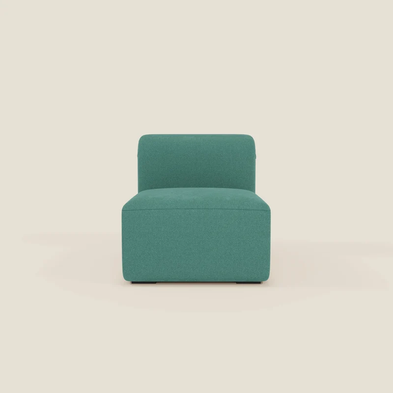 BonBon modulo centrale 70 cm – Poltrona o elemento componibile in tessuto smacchiabile T23 verde acqua